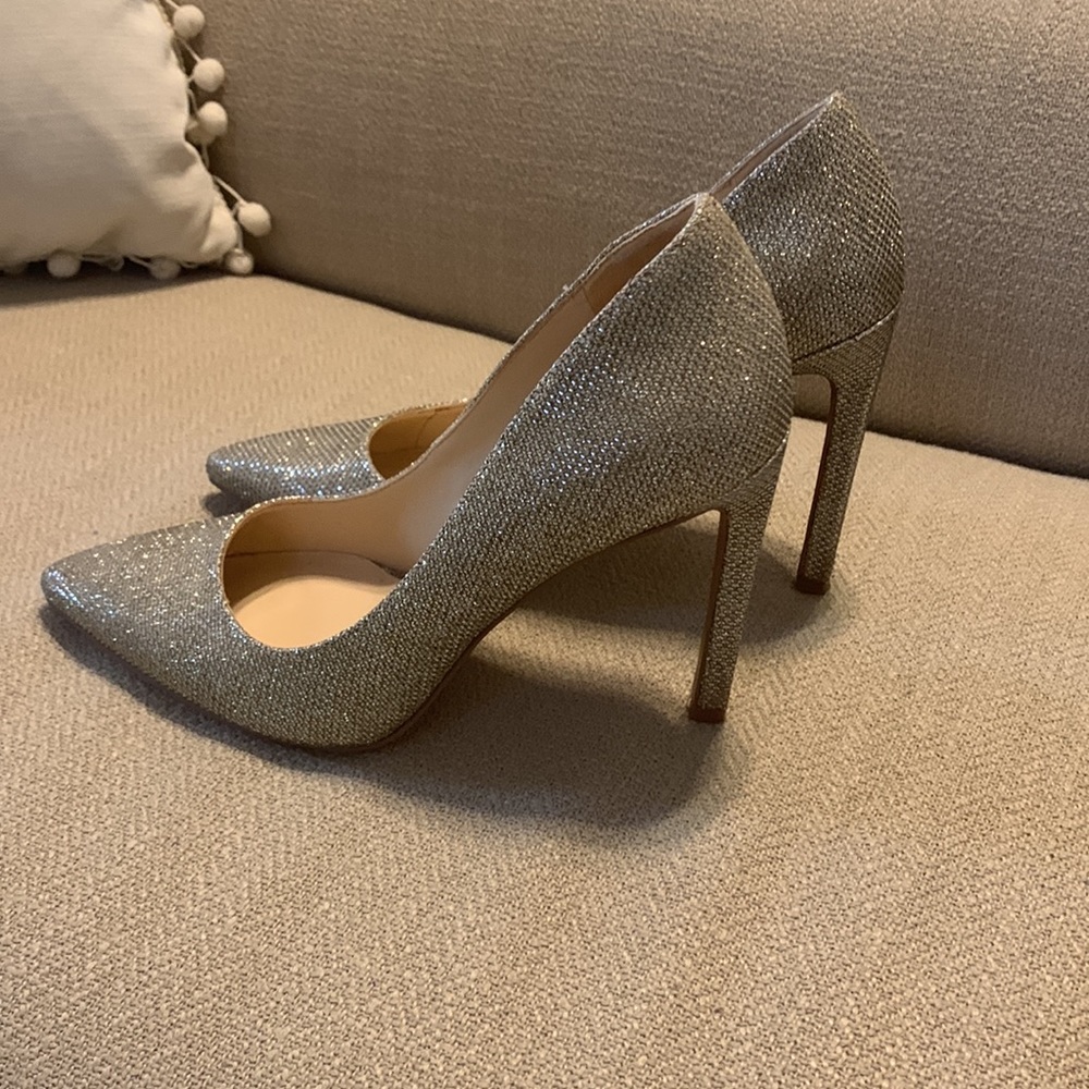 Gold glitter Nine West heels